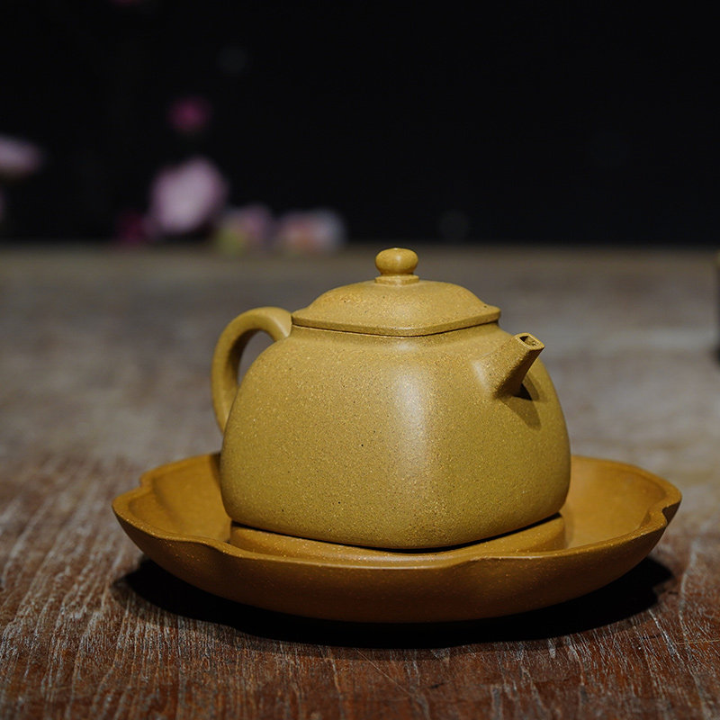 国高工【手工 坦然壶】原矿金砂段 宜兴紫砂壶家用茶壶茶具 190cc