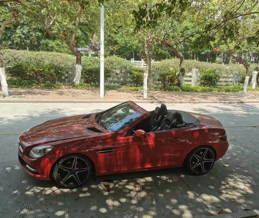 夏天来袭把妹神车12年奔驰slk硬顶敞篷2门跑车多功能
