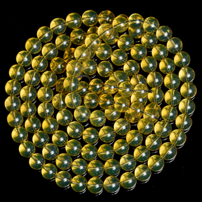 24.83g 7 mm梦幻3a蓝珀108佛珠项链 手链【一元拍】