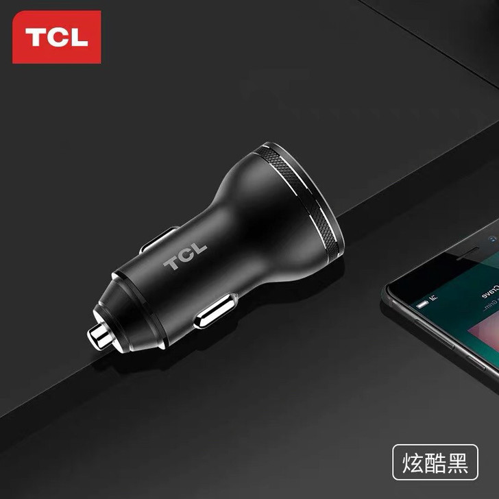 tcl黑色车载充电器点烟器充电器