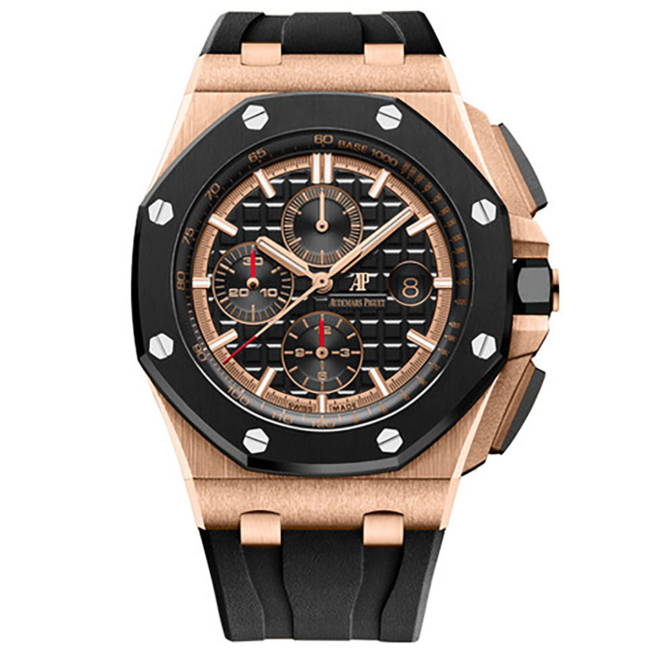 [9.5新]爱彼自动机械手表男玫瑰金陶瓷圈日期皇家橡树离岸型系列