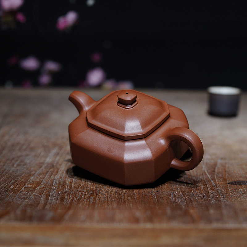 国高工【全手工宝八方壶】原矿底槽清 宜兴紫砂壶茶壶 470cc