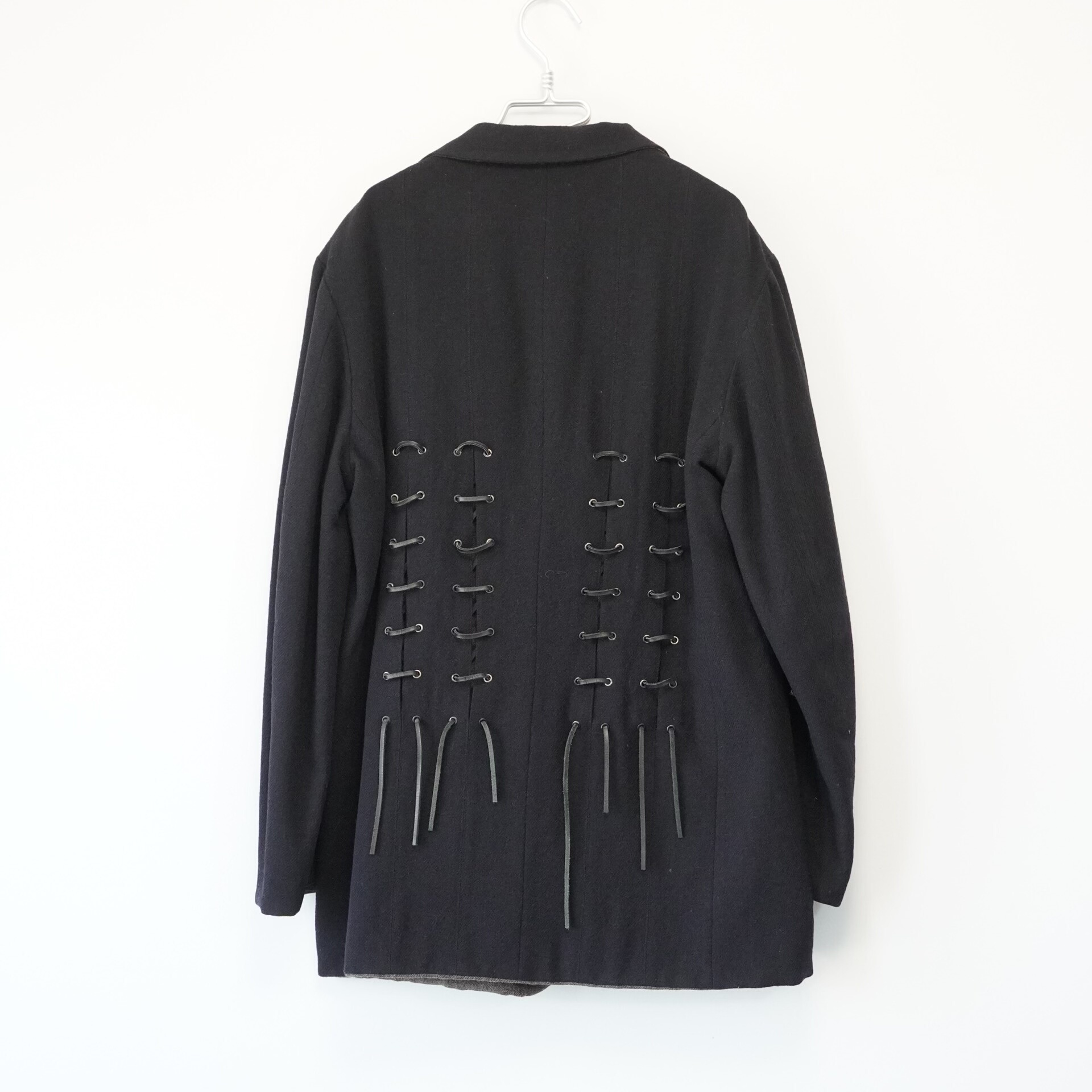 Yohji Yamamoto 05AW Leather Strap Jacket — front