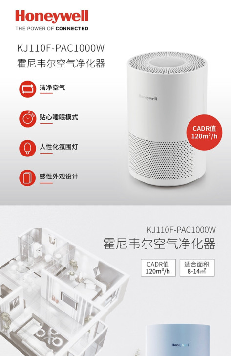 霍尼韦尔KJ110F空气净化器，全新