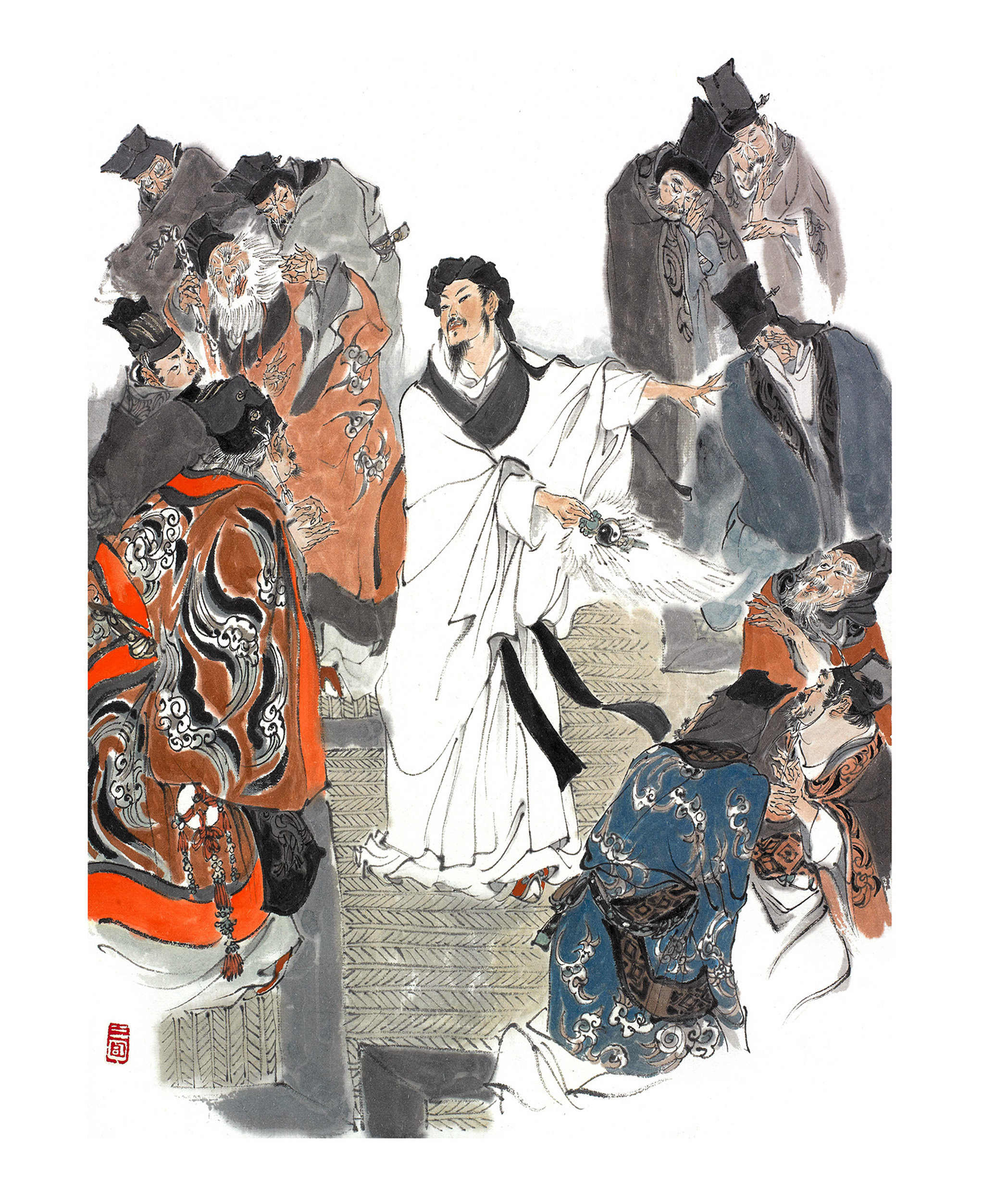 【一元拍】【已装裱】著名画家 戴敦邦 三国演义【亲自签章】