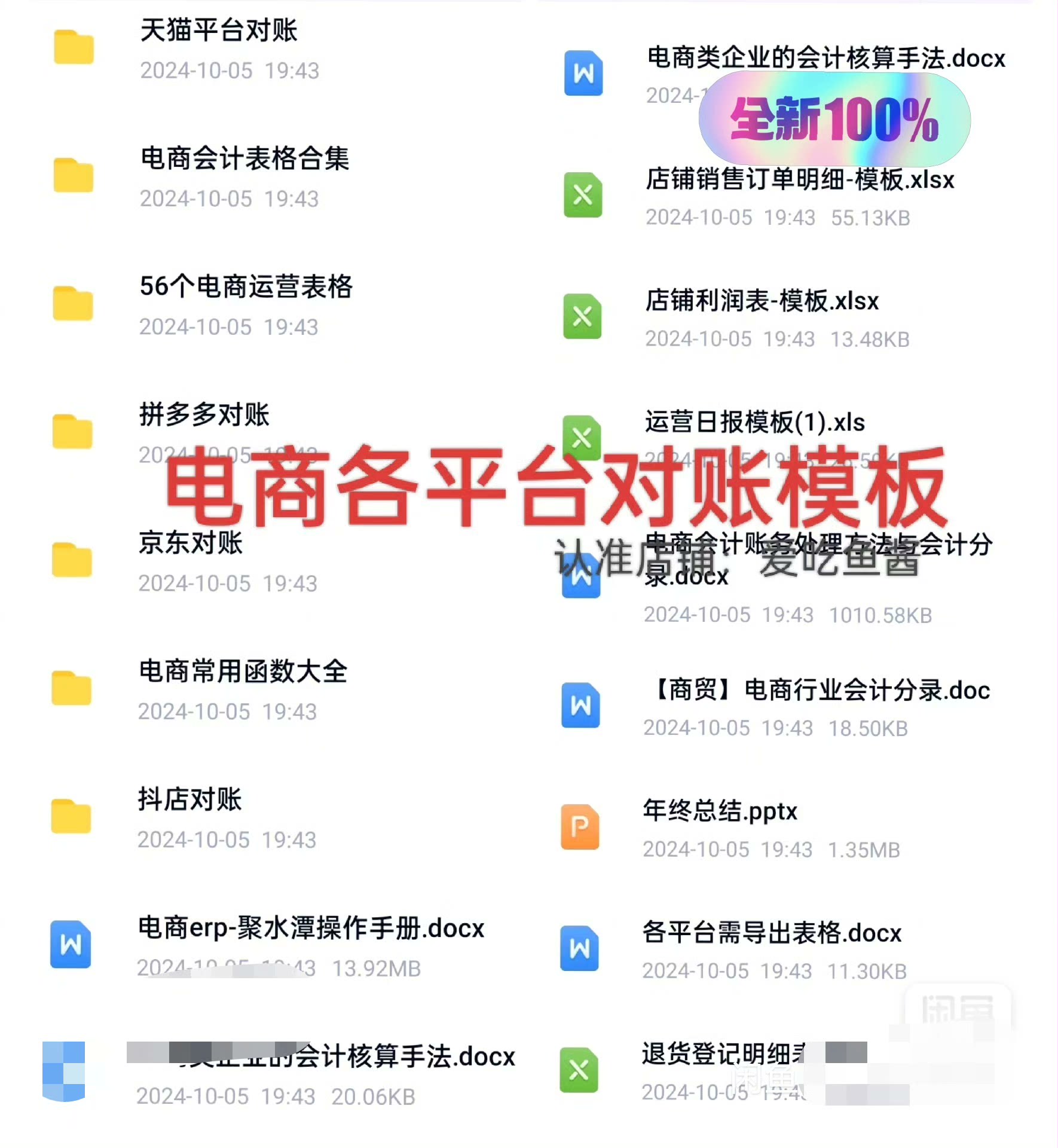 电商财务会计抖店天猫京东拼多多等各电商平台分析报表模版合集(
