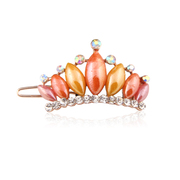 Baojing mini Crown hair clip clasp clip set rhinestone frog jewelry ceramic hair accessories hair clip bangs head