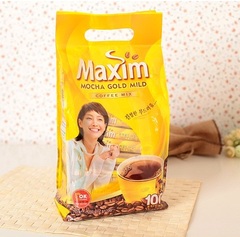 两袋包邮 韩国进口Maxim 麦馨摩卡三合一速溶咖啡/ 黄色 100条