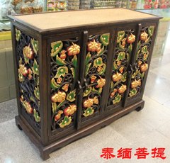 泰国工艺品/家具饰品/墙边柜玄关柜装饰南瓜鞋柜长110*宽45*高90