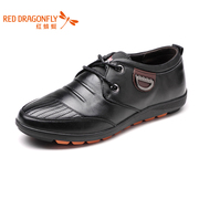 Red Dragonfly genuine leather men's shoes new 2013 casual and comfortable strap fashion Korean low cut shoes men's shoes