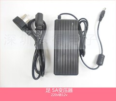 足安LED变压电源 220v转12v变压 60W适配驱动电源 5A直流灯带配件