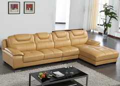 晟派诚品家具 现代真皮沙发 时尚转角组合沙发 客厅沙发 D18