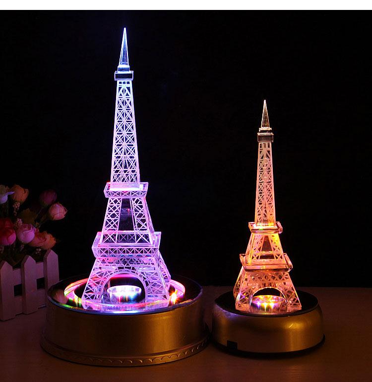 热卖巴黎埃菲尔铁塔模型摆件生日礼物女生水晶工艺品装饰品浪漫产品展示图2
