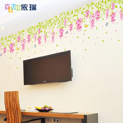 墙贴画中国风荷花自粘墙纸墙壁墙上卧室客厅温馨创意装饰品墙贴纸