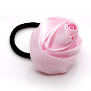 Withholding made by the smiling pink roses fabric rope band Korea hair hair hair hair jewelry 3