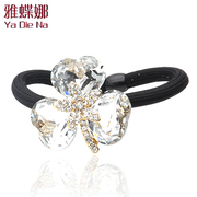 Ya na shiny Crystal hair jewelry hair tie-rope hair rubber bands keep clamp D0112