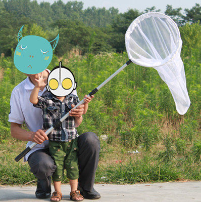 捕虫网 可伸缩手柄 网柄拉出长约106cm 缩后约47