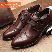 Red Dragonfly genuine leather men's shoes new style fashion men's shoes Department of Commerce with men who wear leather shoes