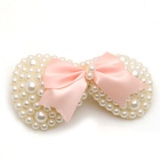 Smiling Pearl bow clip Barrette clip hair accessories hair accessories hairpin rhinestone top female 801202