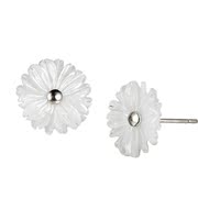 Seven treasure tree 925 fungus nails Daisy earrings Korea jewelry women''s Moonlight flower earrings are hypoallergenic