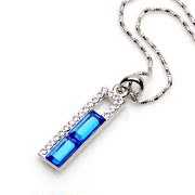 Smiling post Korean Crystal rhinestones pendant necklace collar accessory pendant jewelry women pendant jewelry