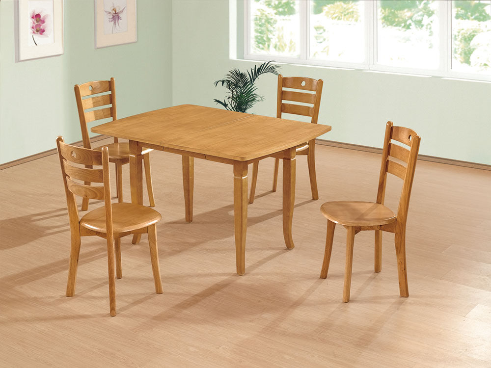 实木餐桌可折叠橡木饭桌餐桌椅子