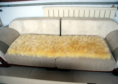 定做欧式毛绒纯羊毛沙发垫高档真皮防滑加厚飘窗台垫椅子坐垫包邮