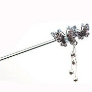 L018 good jewelry rhinestone Butterfly hair sticks to put plate hairpin bridal tiaras