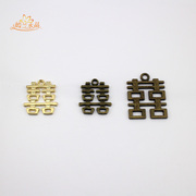 Yan LAN DIY retro copper gold beaded jewelry accessories material double sided Word festive words