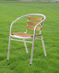 休闲桌椅 户外家具 花园水曲柳木椅 阳台椅 铝木餐椅 奶茶店椅子