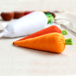 不织布材料手工布艺diy材料包宝宝玩具仿真水果蔬菜-胡萝卜