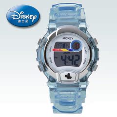 正品迪士尼运动手表多功能透明表带电子手表防水儿童手表男孩女孩