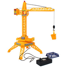 线控塔吊 电动遥控工程车玩具 儿童塔吊工程车吊车吊机