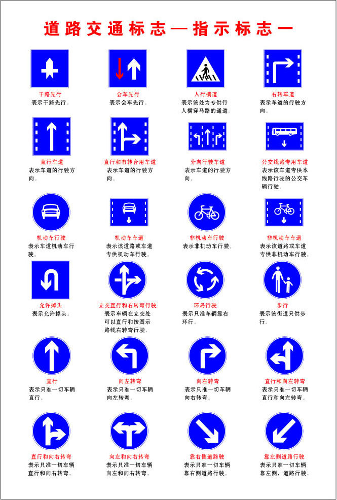 海报印制展板写真喷绘交通安全道路交通指示标示识牌写真
