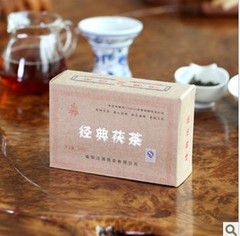 热卖黑茶陕西特产泾渭经典茯茶500g（2015）金花茯砖茶特价包邮