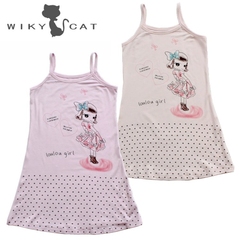 wikycat威奇猫儿童睡衣女童吊带睡裙空调房睡衣莫代尔