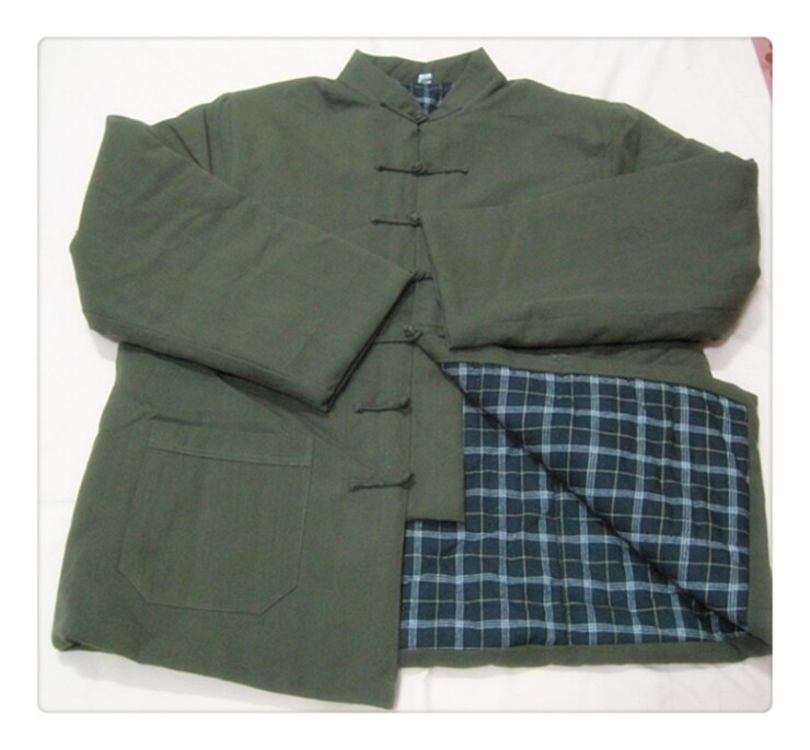 包邮 新款 中式服装手工老粗布男士唐装棉袄 土布衣服 冬装外套