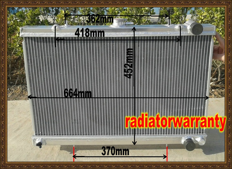 汽车全铝水箱散热器 适用于尼桑TURBO SKYLINE R32 RB20 CA18 S13