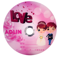 付邮试用西式婚庆DVD－R刻录盘 16X空白光盘结婚礼纪念视频光碟片