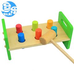 木制打桩台击桩台敲球台敲击敲打玩具 婴幼儿童益智早教木质玩具