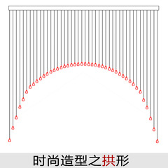 水晶珠帘造型设计 拱形