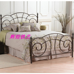 铁艺双人床单人床家具床欧式床少年少女床结婚床1.5 1.8米床铁床