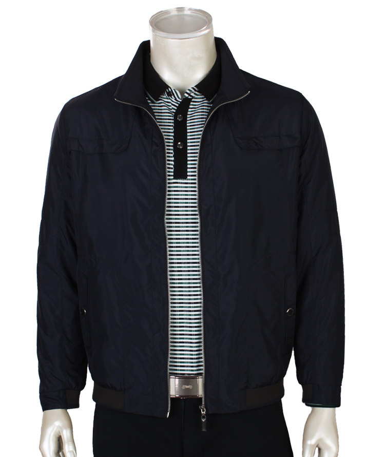 普通外套_老爷车男装秋冬男 男士中年外套秋季休闲夹克衫蓝色普通宽松