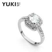 YUKI jewelry rings ladies Crystal Flash diamond cubic zirconia rings European fashion lover-girlfriend gifts small fresh