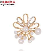 Smiling Korean Palace Crystal rhinestone brooch women fancy brooch pin clasp Korea jewelry 01273