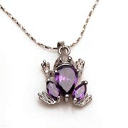 Smiling post frog CZ Pendant Necklace collar female male accessory pendant jewelry pendant jewelry