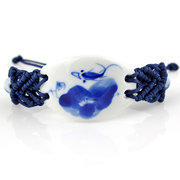 Hand Kung Fu carp water bracelet handmade original hand-painted blue-and-white porcelain in Jingdezhen Chinese wind vintage classic