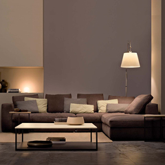 现代简约北欧家具 大小户型客厅拆洗转角布艺沙发组合棕白咖啡色