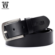 Wan Lima man pin buckle leather belt genuine leather belts business casual men's luxury leather belt men's belt
