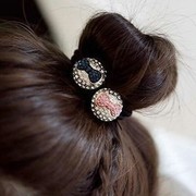 B075 good Korean jewelry ball head wild sweet loving butterfly Ring/rope hair jewelry
